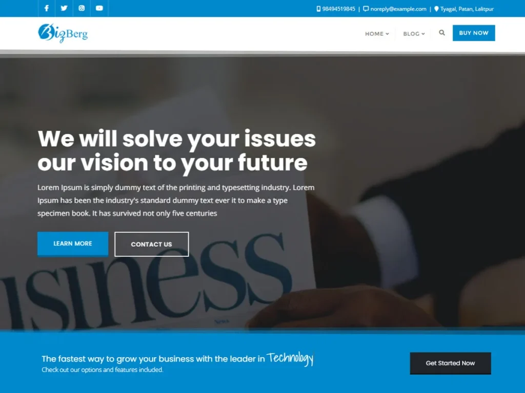 Bizberg WordPress Theme