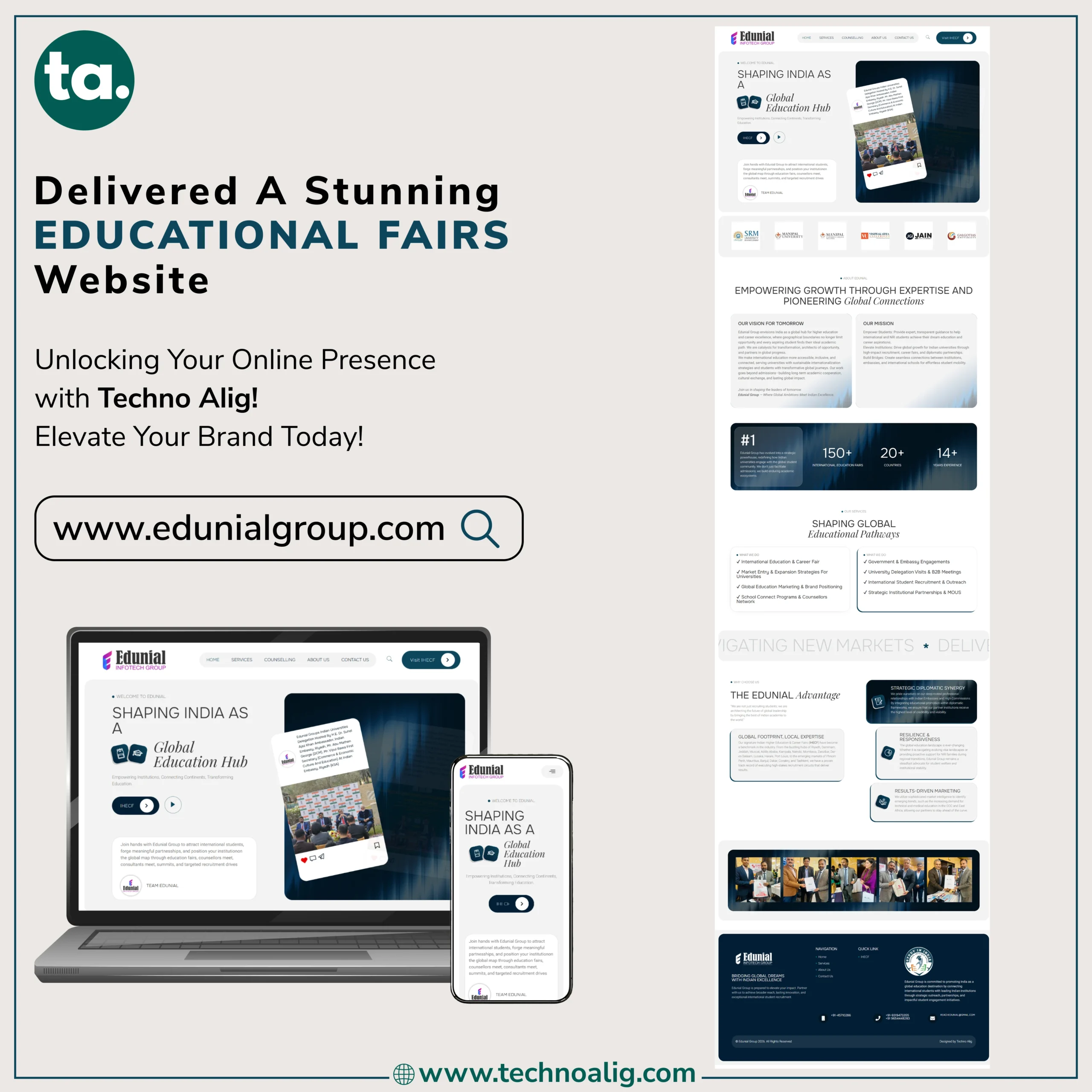 Edunial Infotech Group website