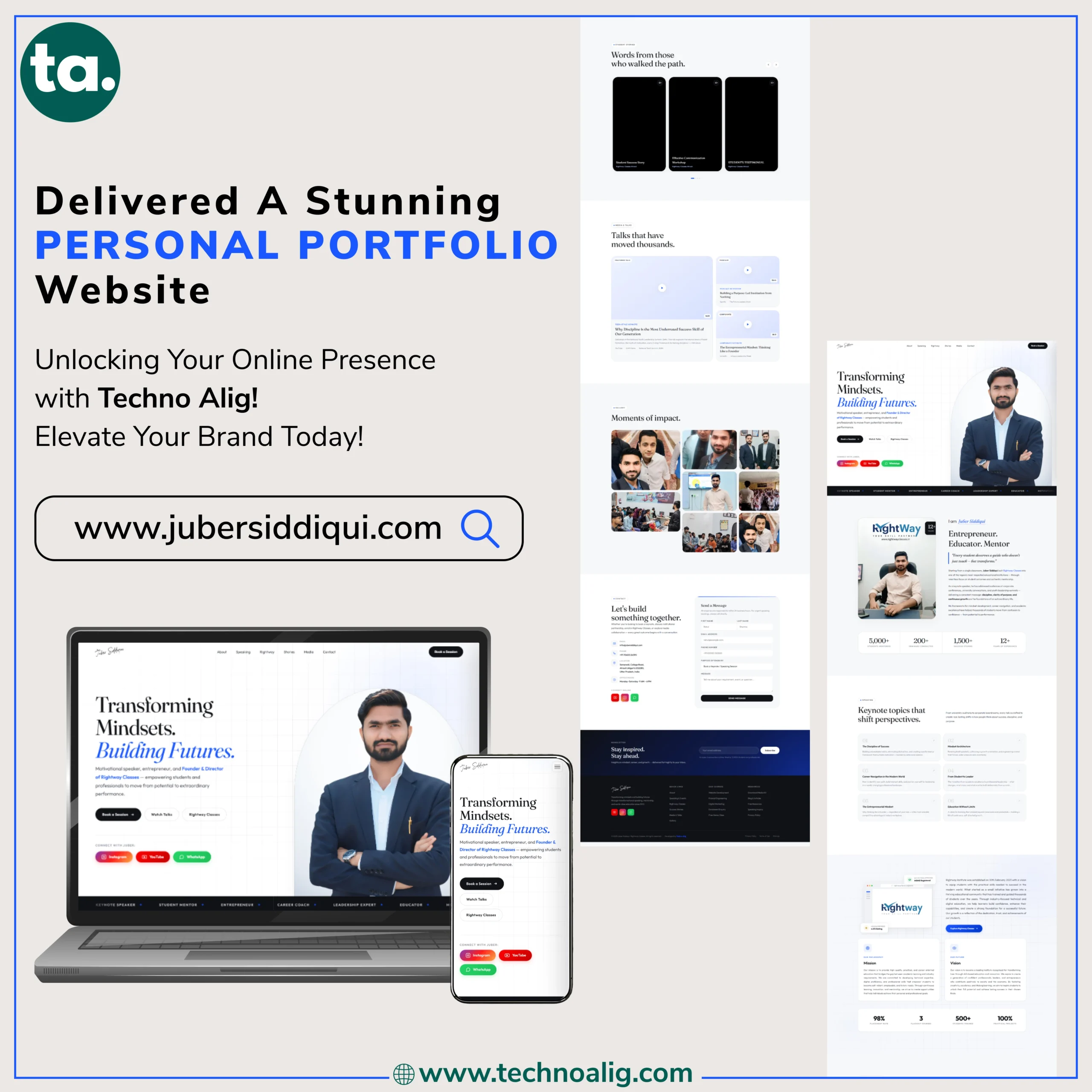Juber Siddiqui Personal Portfolio website