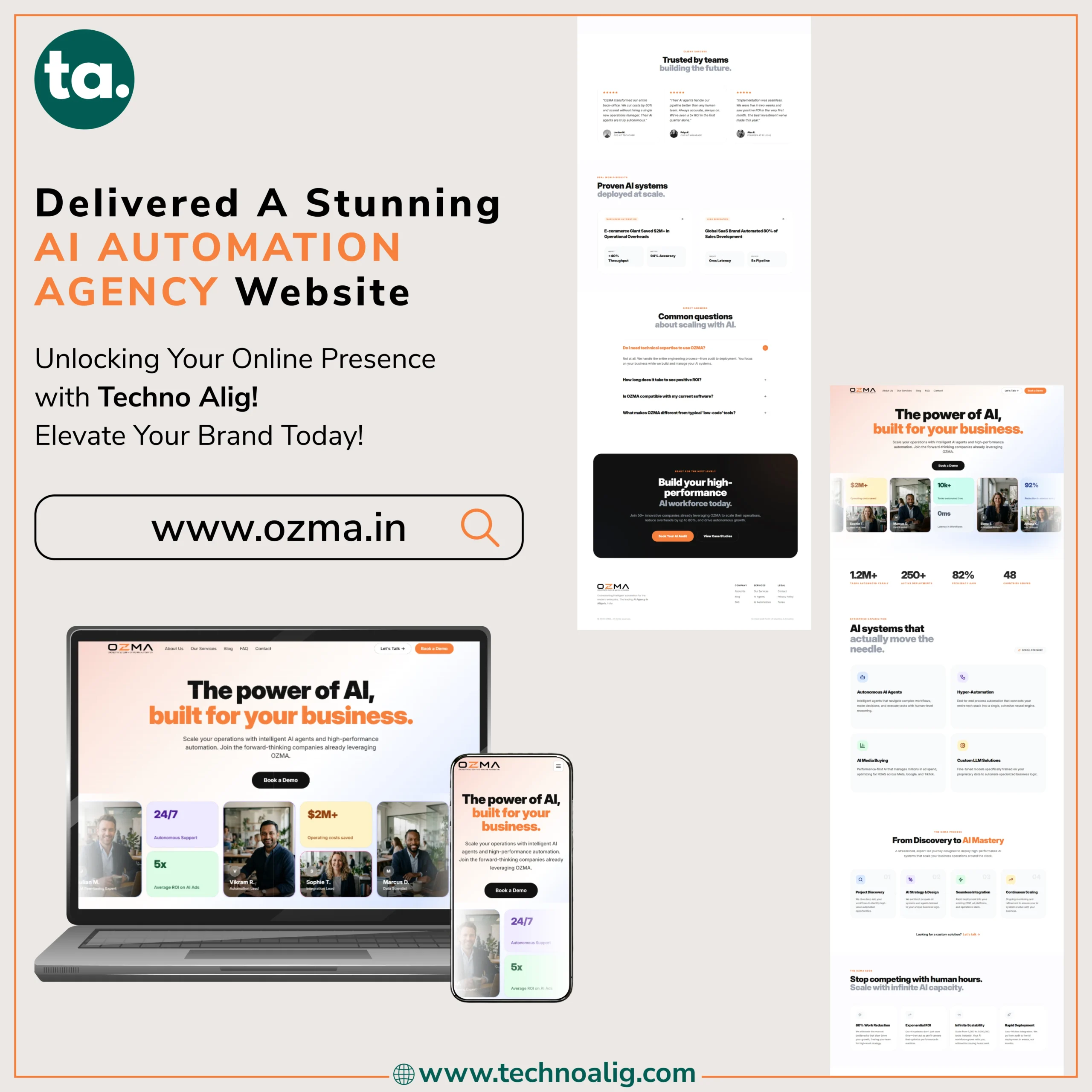 OZMA Orchestrated Zenith of Machine Automation website