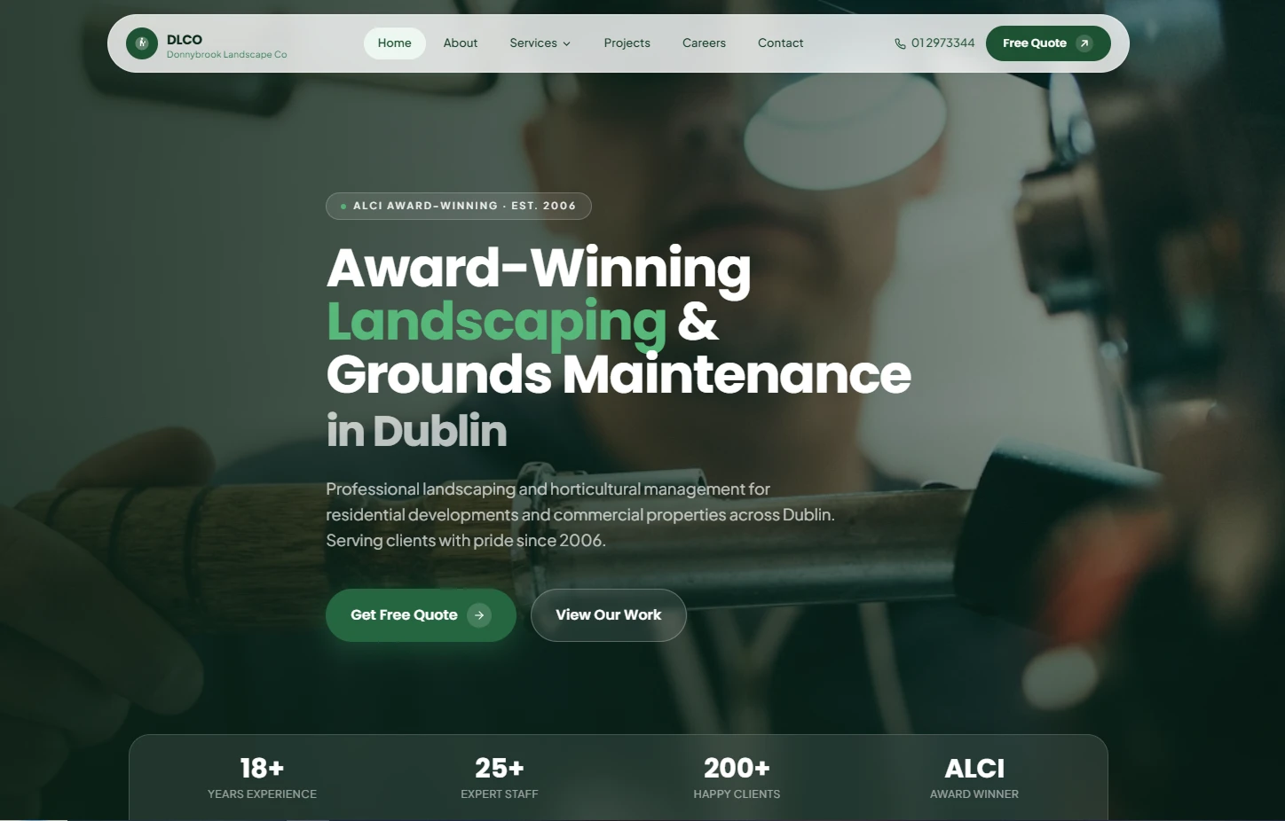 DLCO Landscaping website