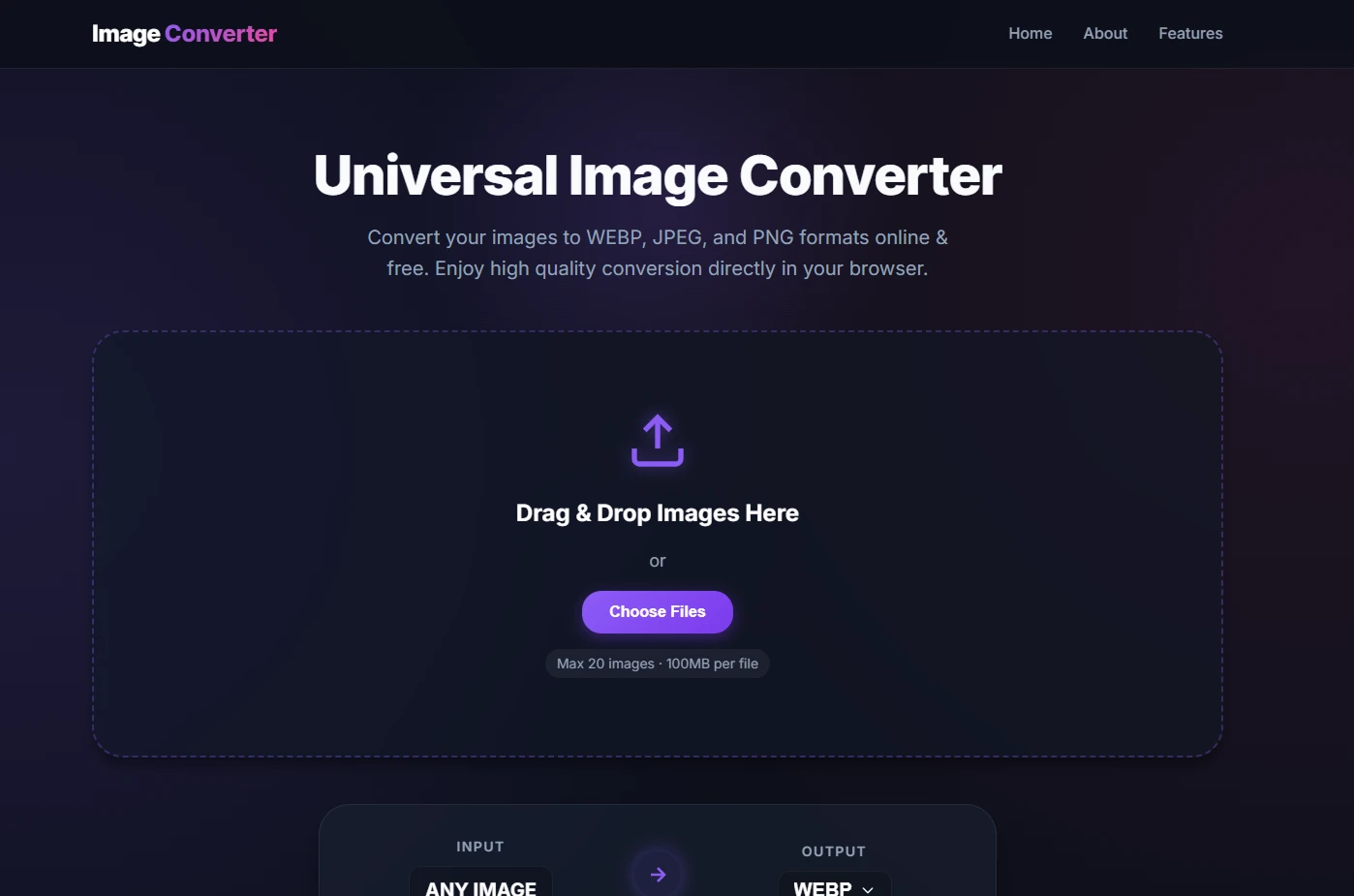 UImage Converter website