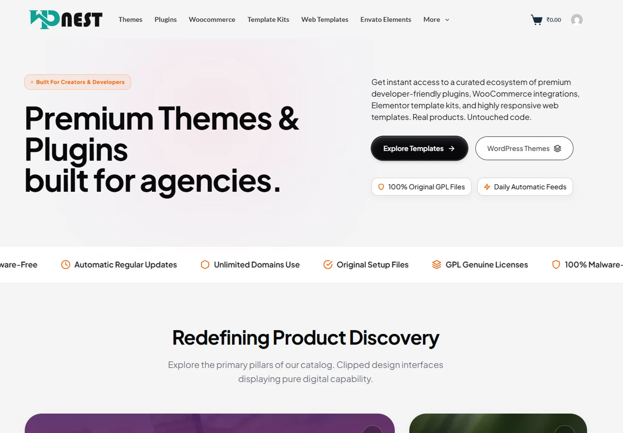 WP Nest website