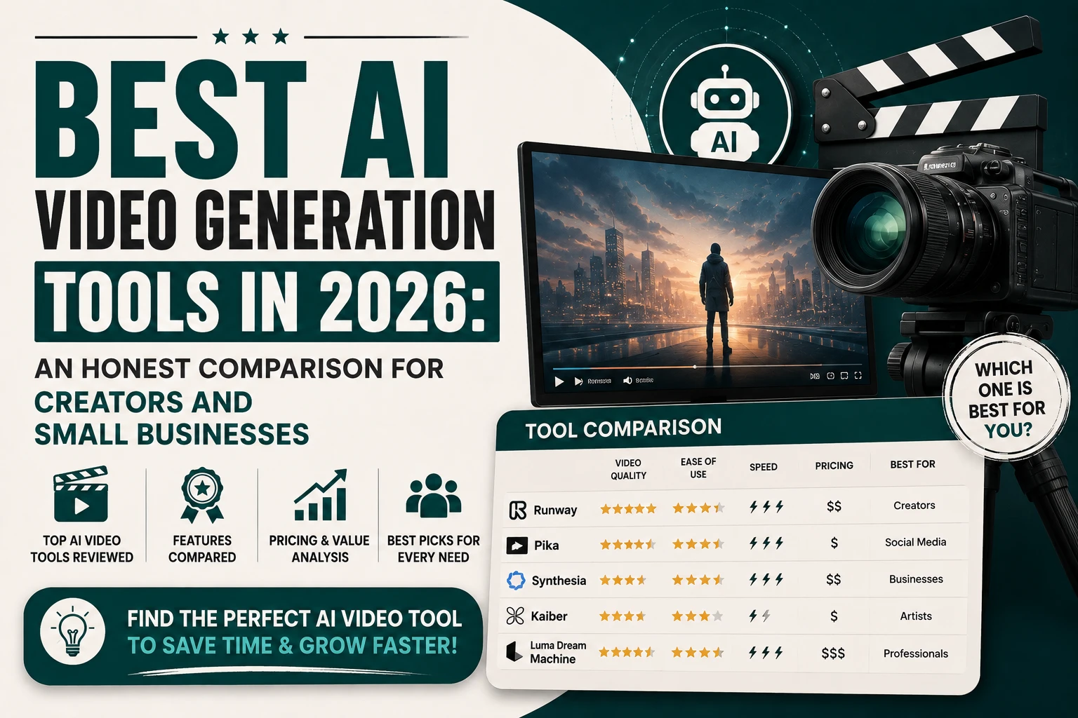 Best AI Video Generation Tools in 2026: An Honest Comparison for Creators and Small Businesses