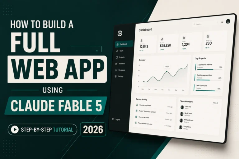How to Build a Full Web App Using Claude Fable 5 in 2026 (Step-by-Step Tutorial)
