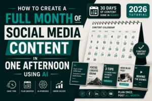 How to Create a Full Month of Social Media Content in One Afternoon Using AI (2026 Tutorial)
