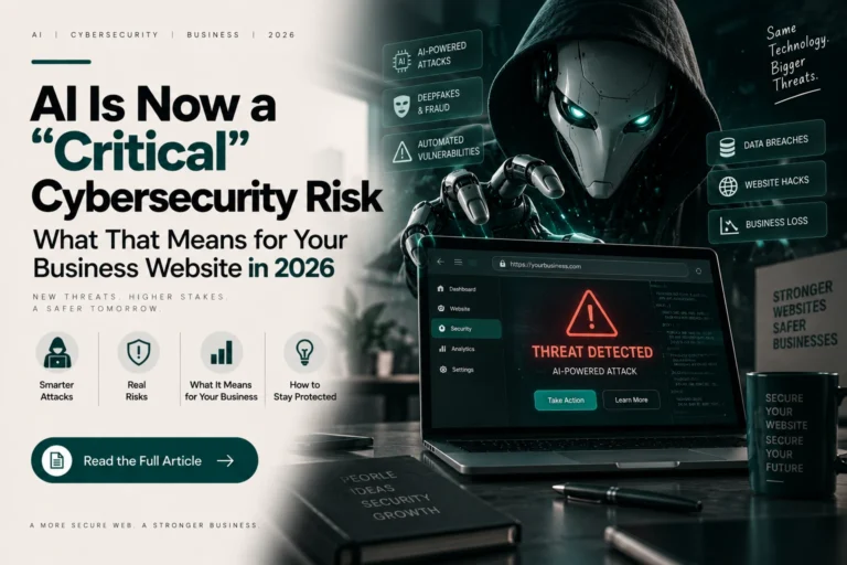 AI Is Now a "Critical" Cybersecurity Risk — What That Means for Your Business Website in 2026