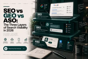 SEO vs GEO vs ASO: The Three Layers of Search Visibility in 2026