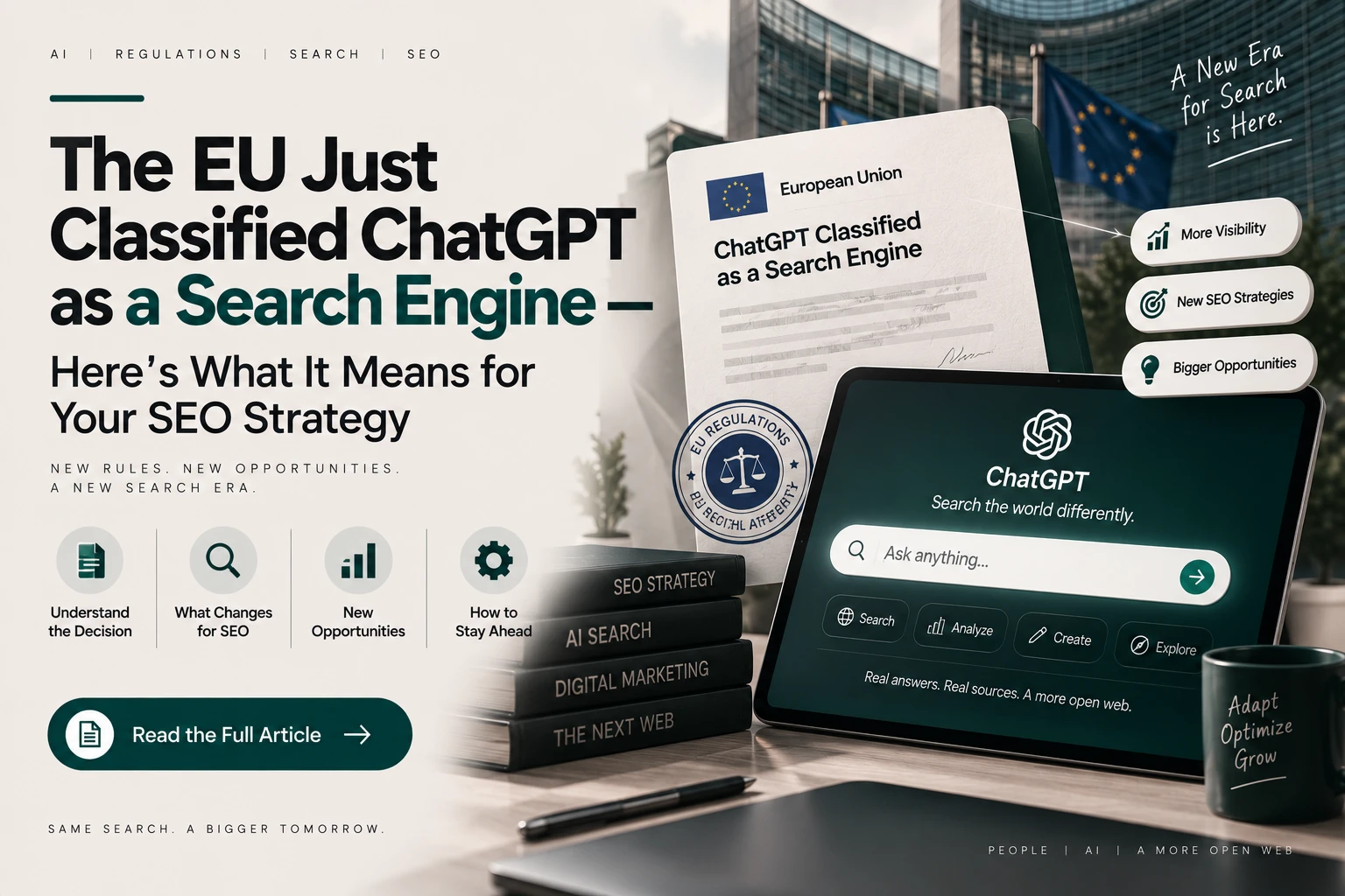 The EU Just Classified ChatGPT as a Search Engine — Here's What It Means for Your SEO Strategy