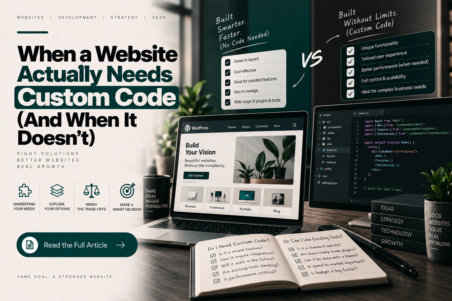 When a Website Actually Needs Custom Code (And When It Doesn't)