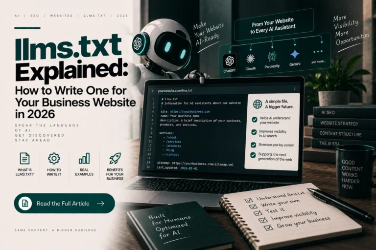 llms.txt Explained: How to Write One for Your Business Website in 2026
