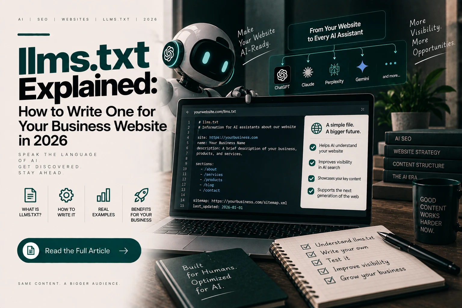 llms.txt Explained: How to Write One for Your Business Website in 2026